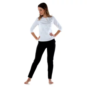 Schwarze Baumwollhose, Modell Laura