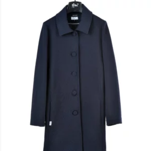Manteau en molleton de coton bleu, modèle Mango