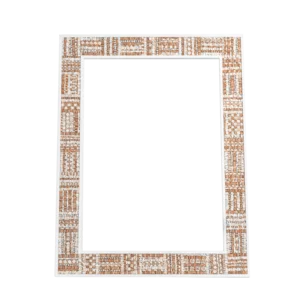 Sulla Soglia , specchio mosaico moderno in legno laccato, dimensioni 68x88, peso 6kg