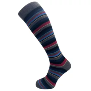 Chaussettes longues pour homme rayures multicolores, taille unique