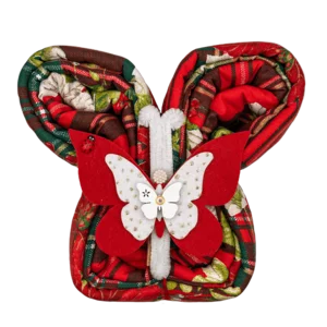 Baumwolltischdecke für 6 Personen, präsentiert in Form eines Schmetterlings, 140x180