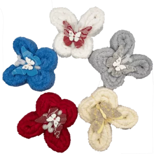 Asciugamano serie farfalla, viso 60x100, ospite 40x60
