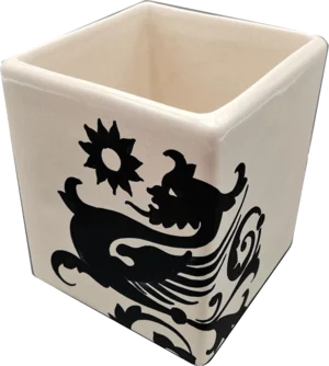 Portavasi cubo Dragonero, 15x15x15cm