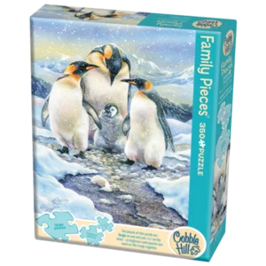 Puzzle Penguin Family in lino e cartone impermeabile, 350pz