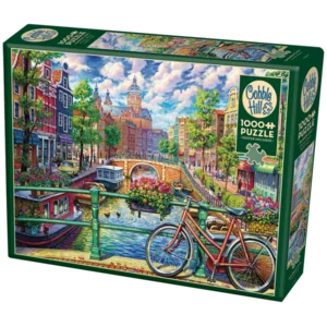 Puzzle Amsterdam Canal in lino e cartone impermeabile, 1000pz