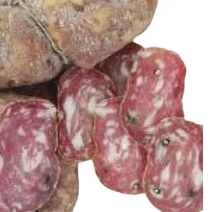Soppressata bianca con pepe in grani, senza conservanti, 1kg