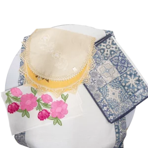 Set da cucina in cotone misto lino