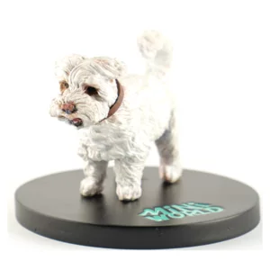 Statuina 3D interamente personalizzata in resina dipinta a mano, 13cm, animale cane