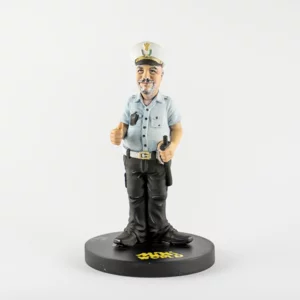 Vollständig personalisierte 3D-Figur aus handbemaltem Harz, 27 cm, Verkehrspolizist