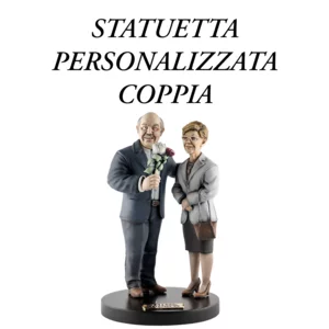 Vollständig personalisierte 3D-Figur aus handbemaltem Harzpaar, 27 cm