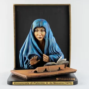Antonello da Messinas "Annunciata di Palermo" handbemalte 3D-Figur, 27 cm