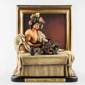 Handbemalte 3D-Figur "Bacchus" von Caravaggio Michelangelo Merisi, 27 cm