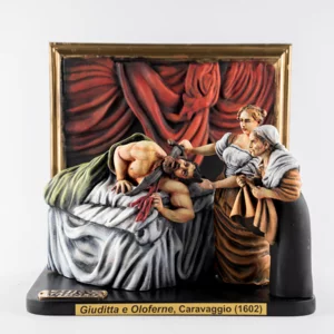 Figurine 3D "Judith et Holopherne" du Caravage peinte à la main, 27 cm