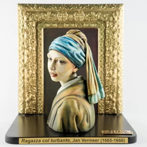 Jan Vermeer "Fille au turban" Figurine 3D peinte à la main 27cm