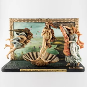 Statuina in 3D di "Nascita di Venere" di Sandro Botticelli dipinta a mano, 27cm
