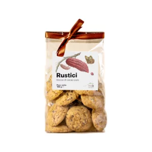 I rustici : biscuits à la farine d'épeautre bio et pépites de chocolat noir, 250g
